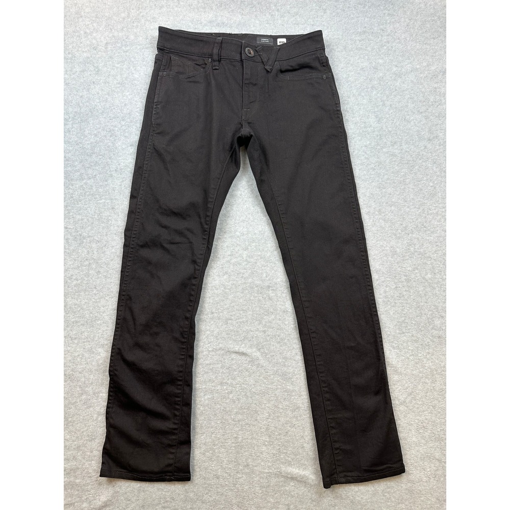 Volcom Vorta Slim Form Black Jeans Mens Size 28 Skate Denim Pants